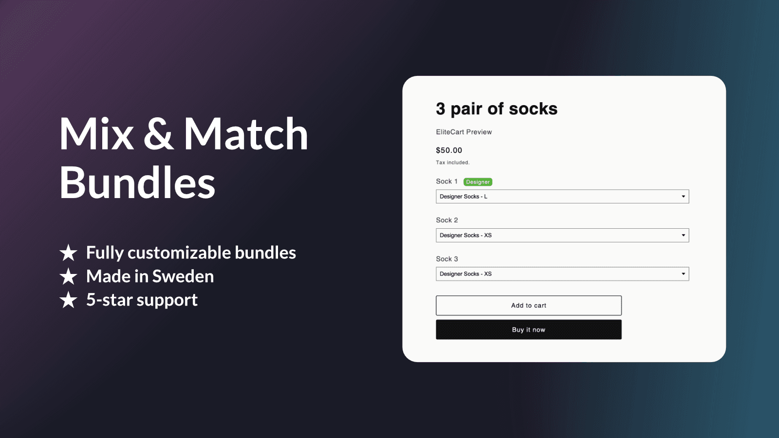 Mix & Match Bundles as dropdowns