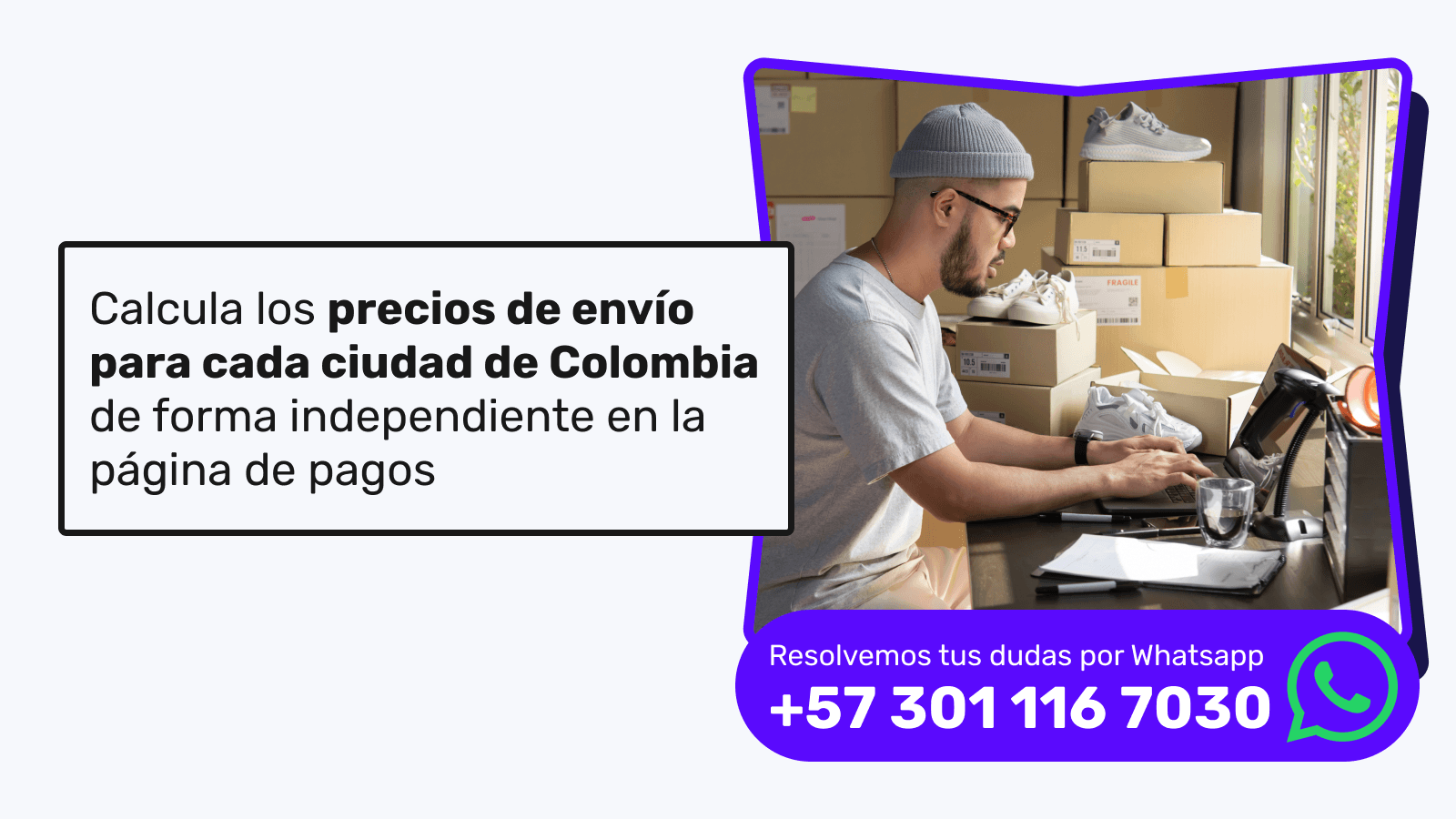 Calcula precios de envio para municipios de Colombia