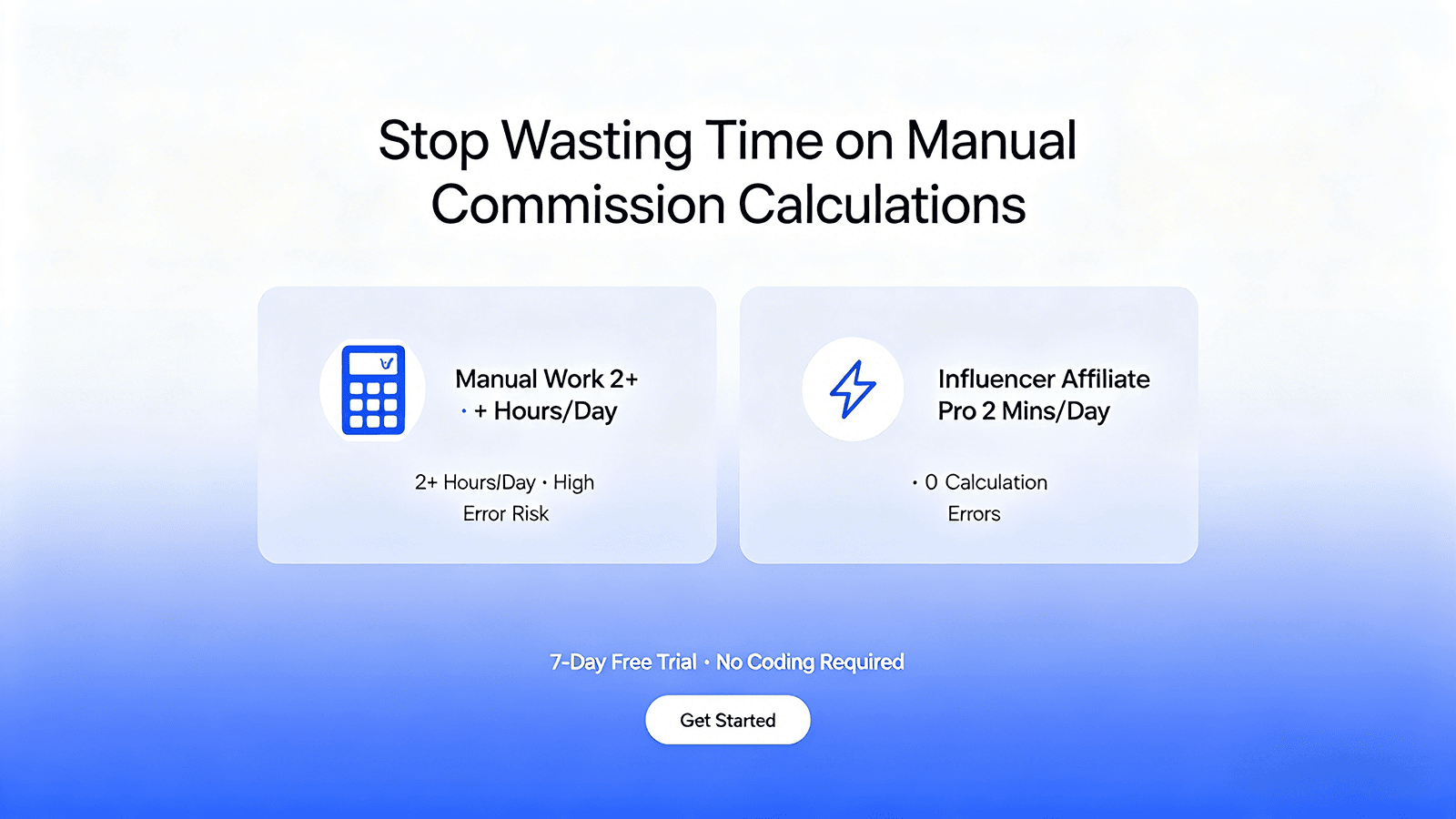 Influencer commission automation dashboard preview