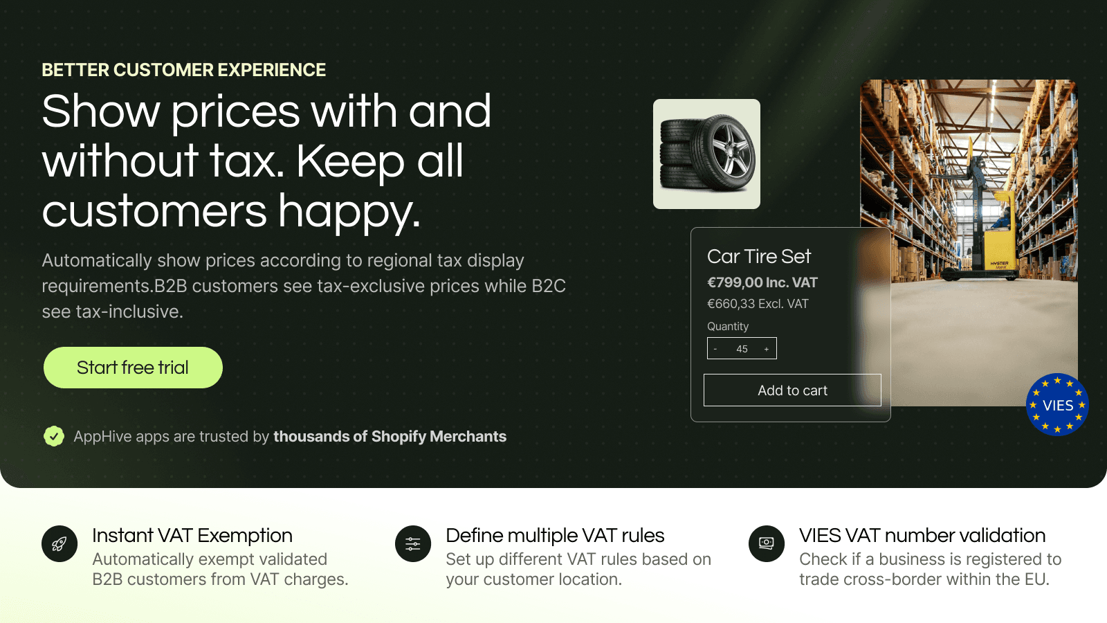 Show prices with and without tax. Keep all customers happy.