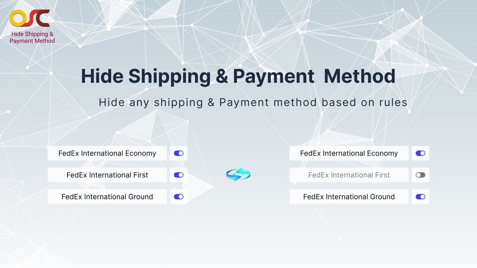 Hide Shipping & Payment Methods