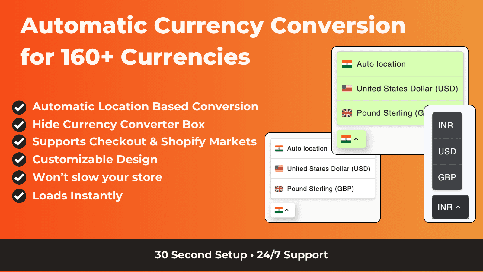 Automatic Multi Currency Converter for Shopify