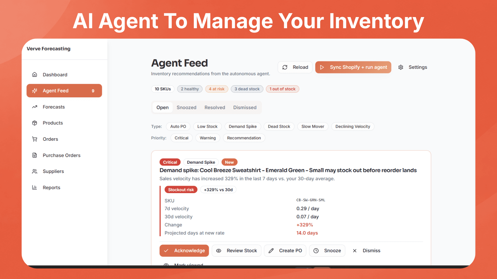 AI Agent that monitors inventory for you