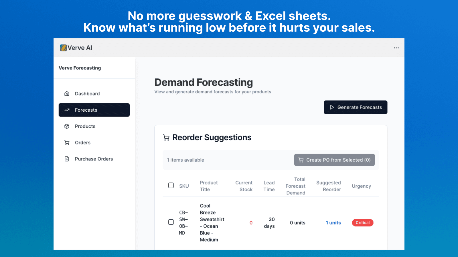 No more CSV and Excel Files with Verve AI's AI Forecasting