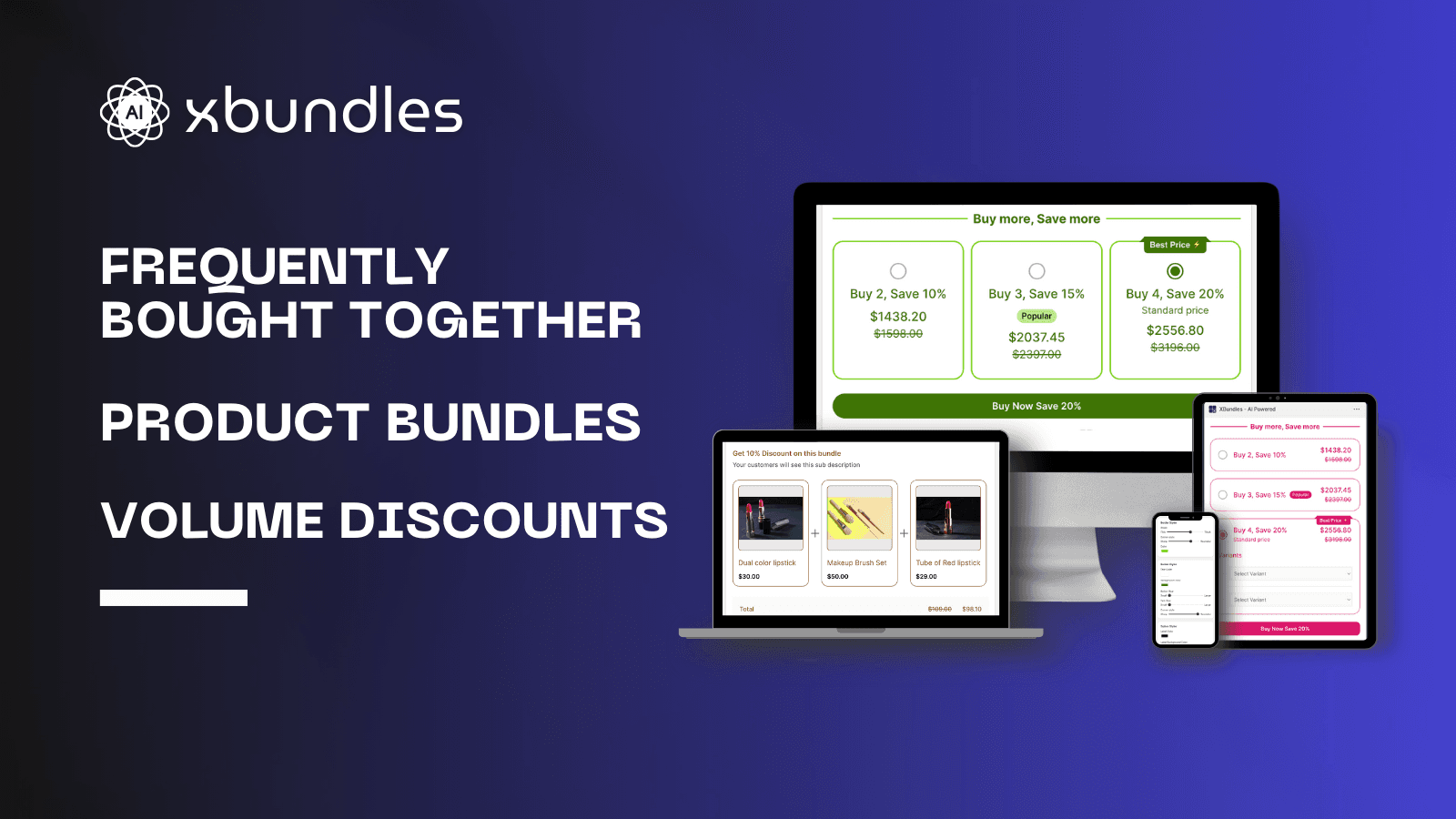 AI Suggested Product bundles, less effort better result.