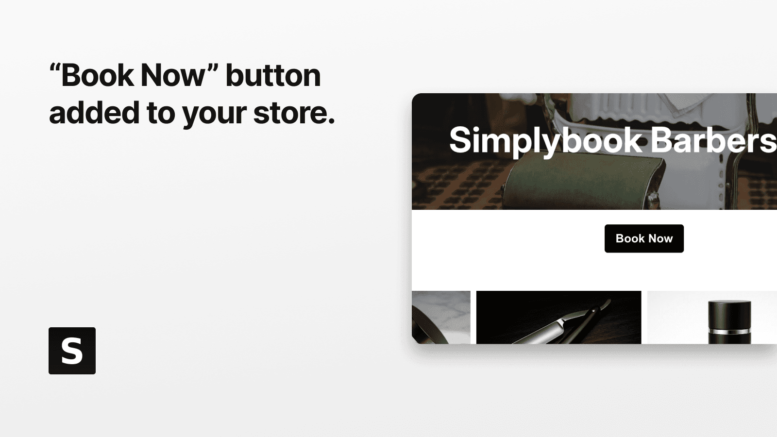 "Book Now" button added to your store.