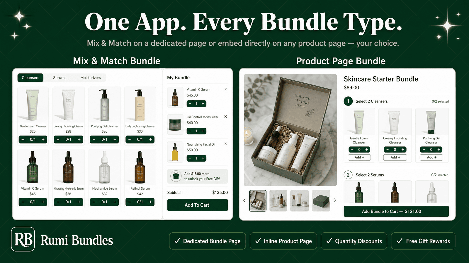 Mix and Match , Product Page bundle
