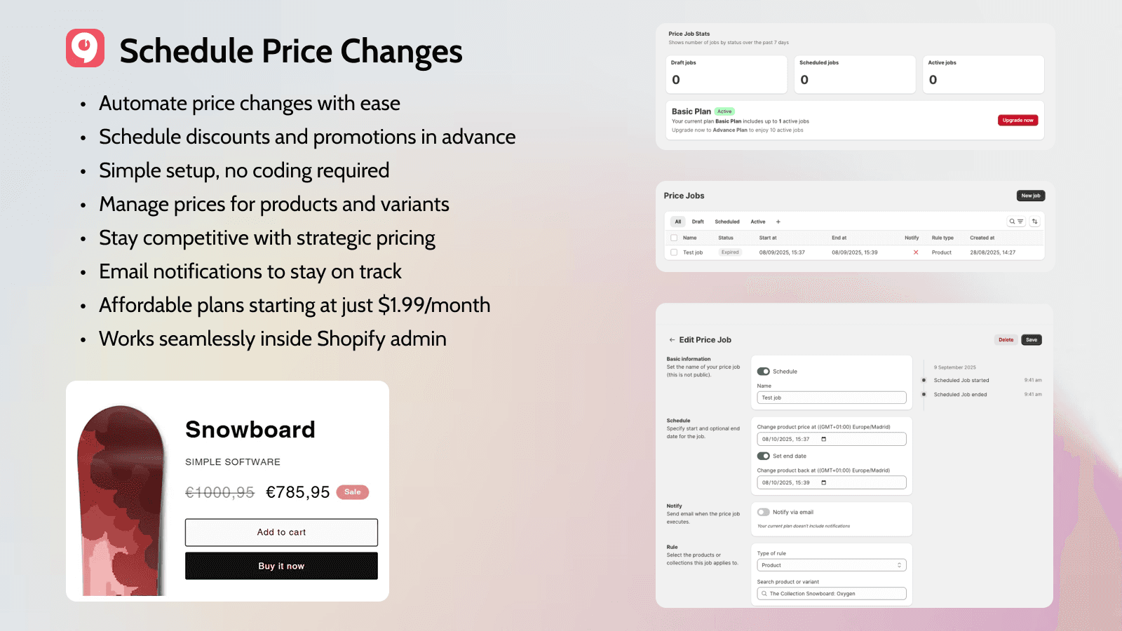 Schedule Price Changes