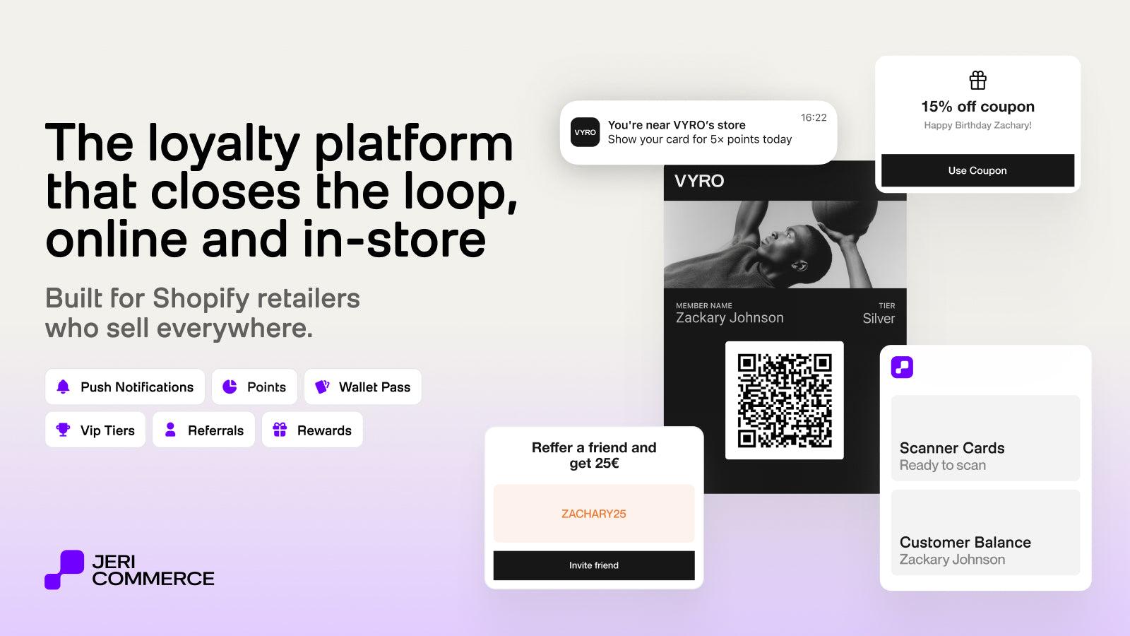 JeriCommerce - Loyalty Wallet for Shopify Ecommerce and Retail