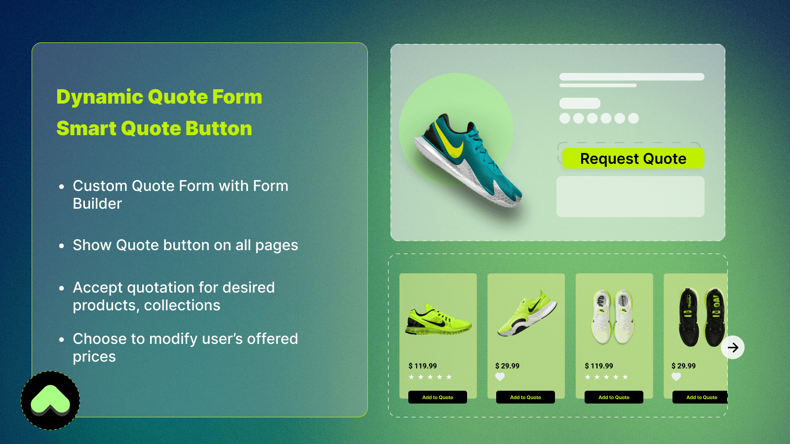 Request a quote form and button plugin