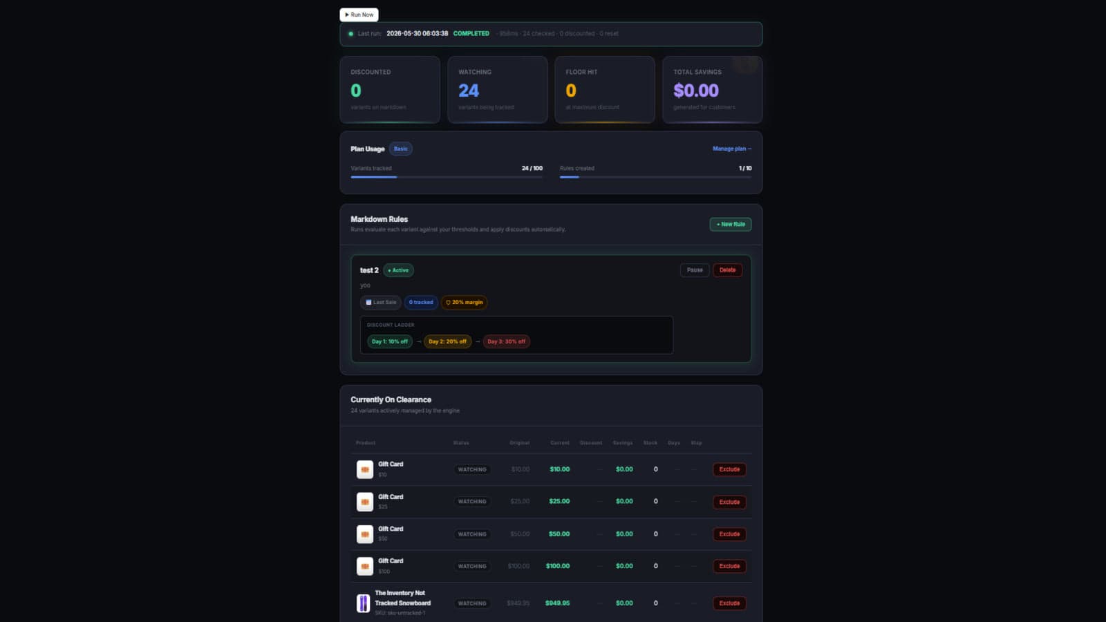 Smart Clearance Manager - Main Dashboard