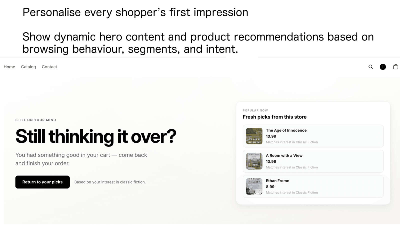 Personalise every shopper’s first impression
