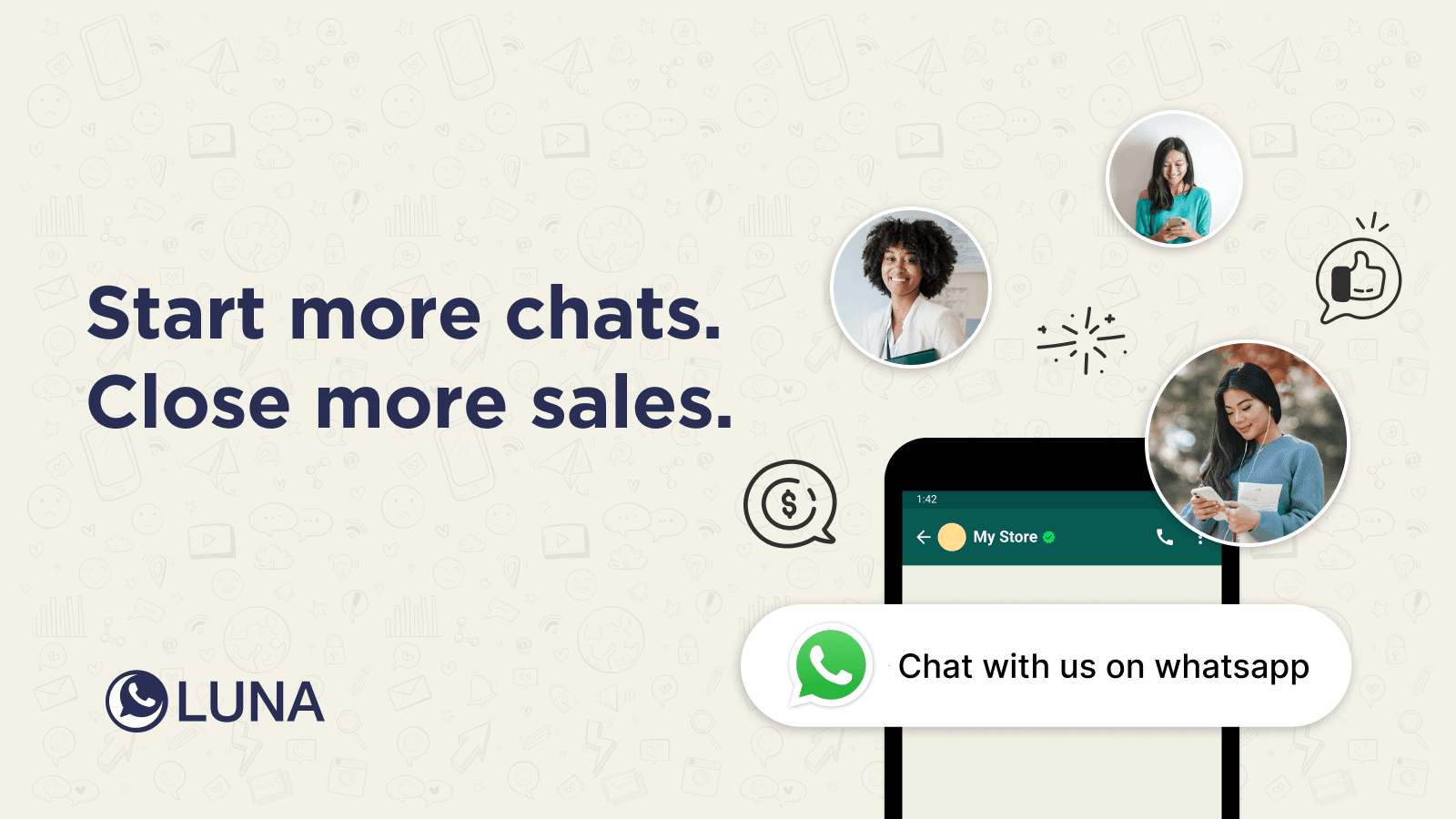 luna chat button introduction