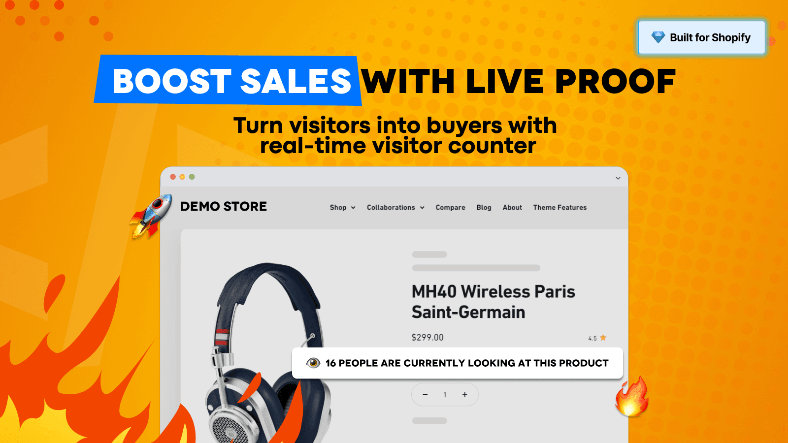 The scarcity views counter increases social proof & trust