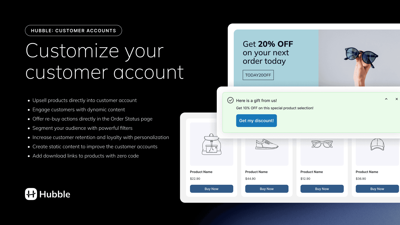 Customize your customer account with powerful visual features