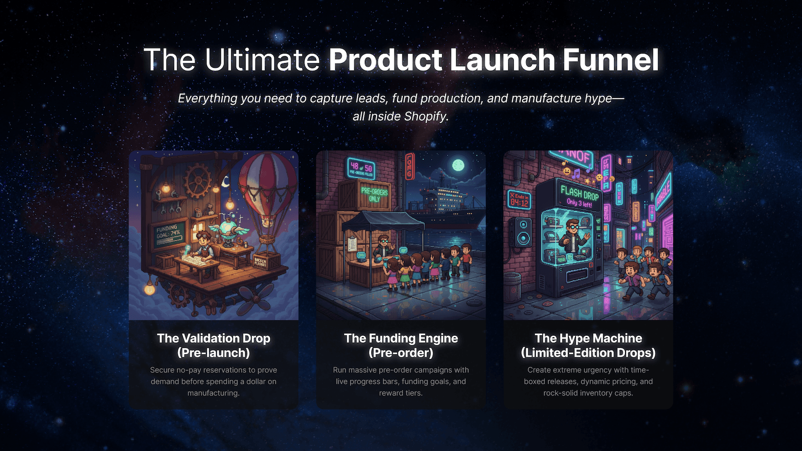 The Ultimate Product Launch Funnel, pre-launch, pre-order, drops