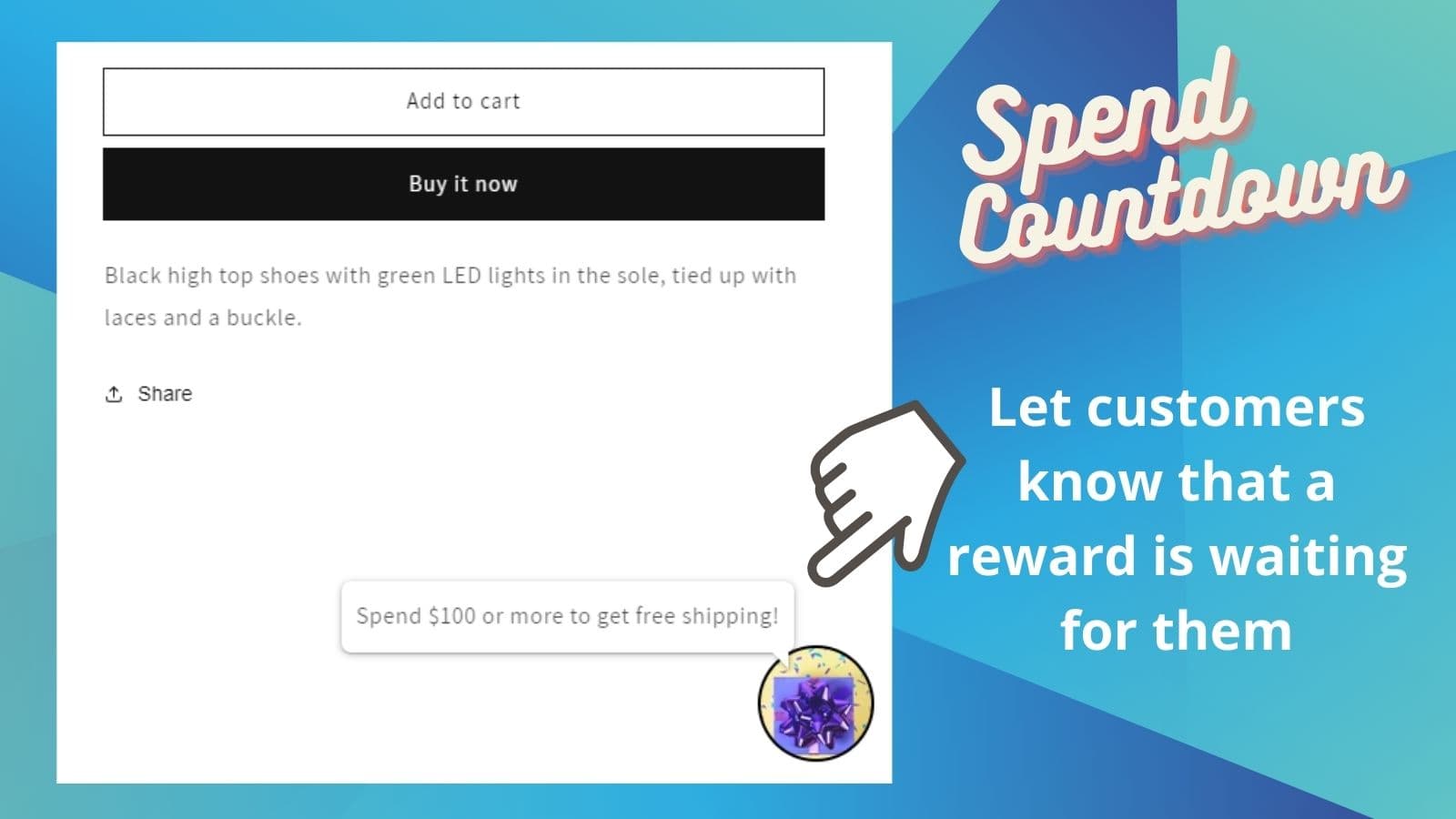 App displaying initial message
