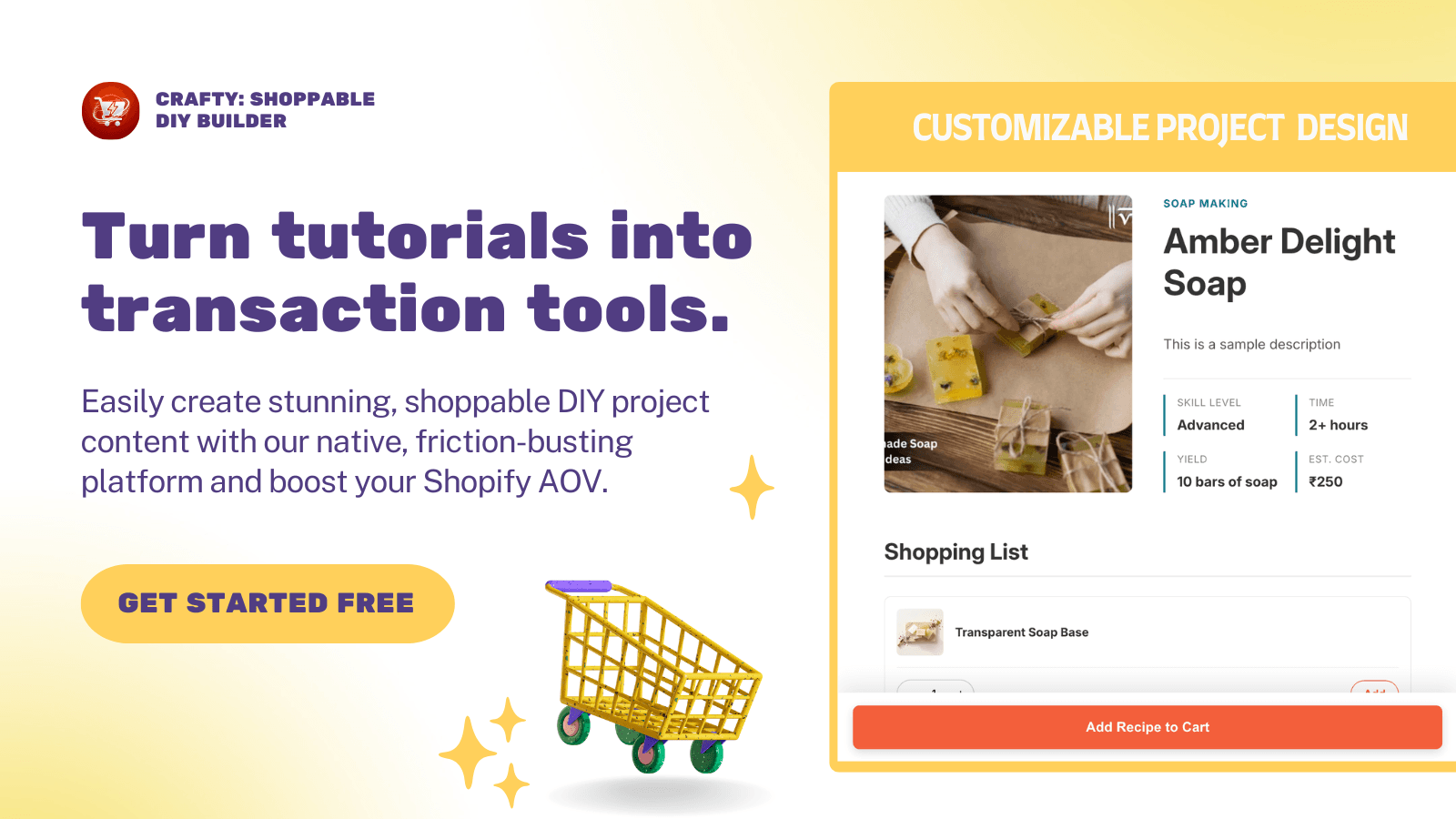 Turn tutorials into transaction tools with Crafty DIY Builder