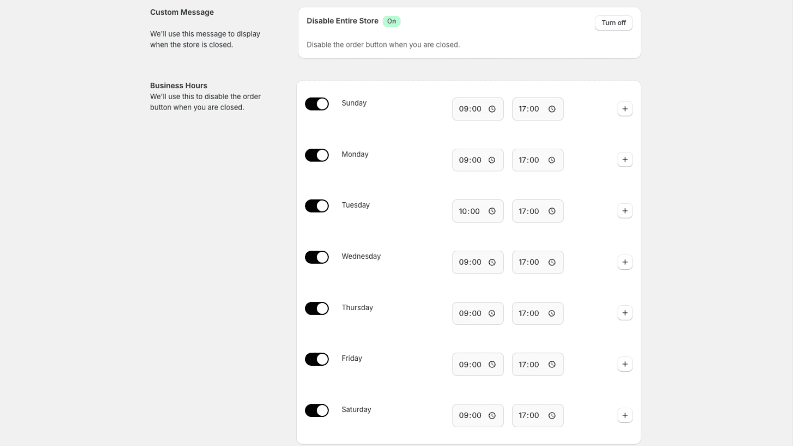 Main Page (Clock In, Clock Out)