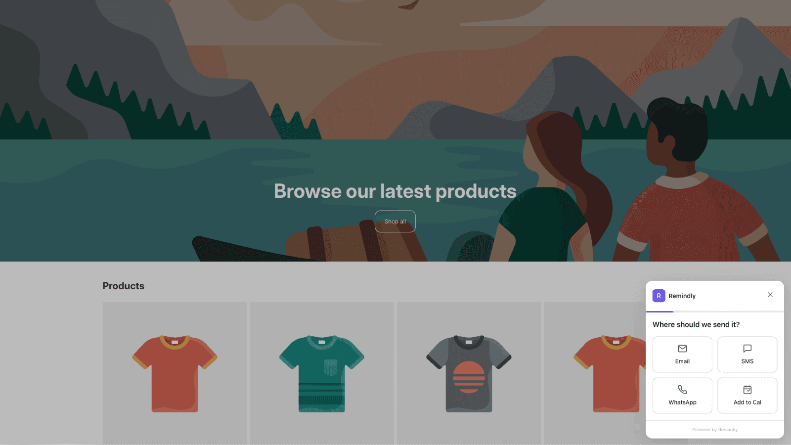 Floating widget - capturing intent across your shop
