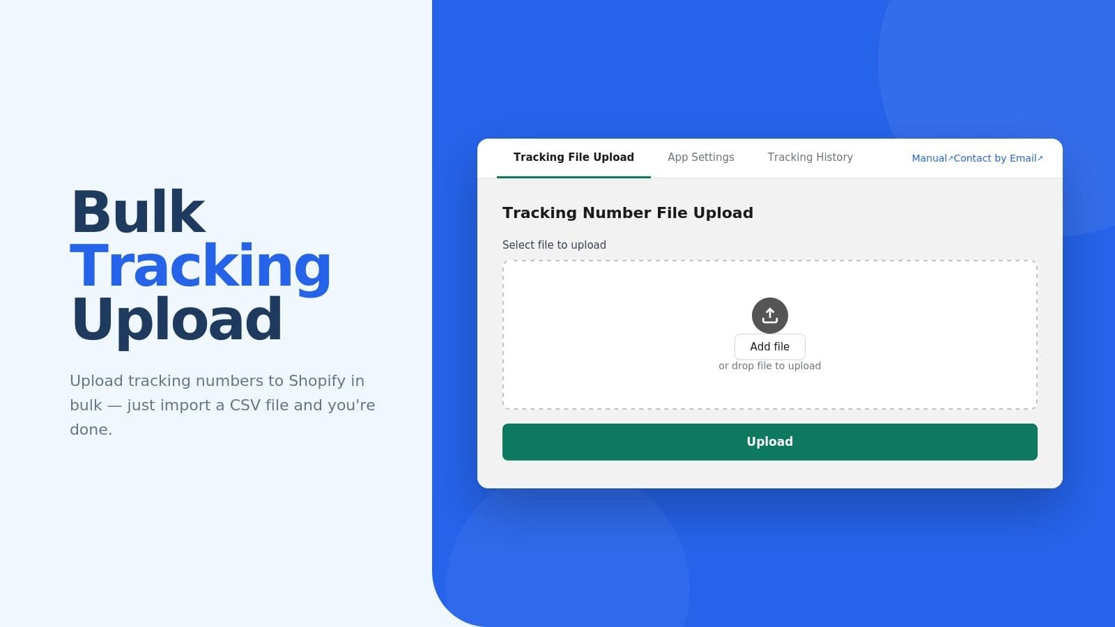 Bulk Update Tracking Numbers
