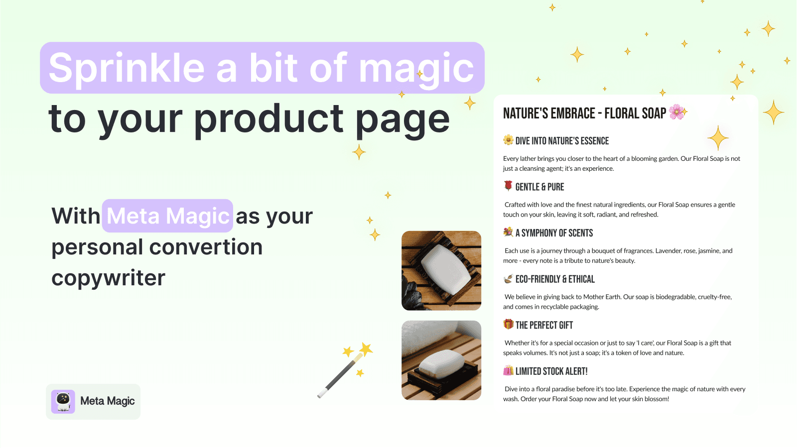 Use Meta Magic as your personal convertion copywriter