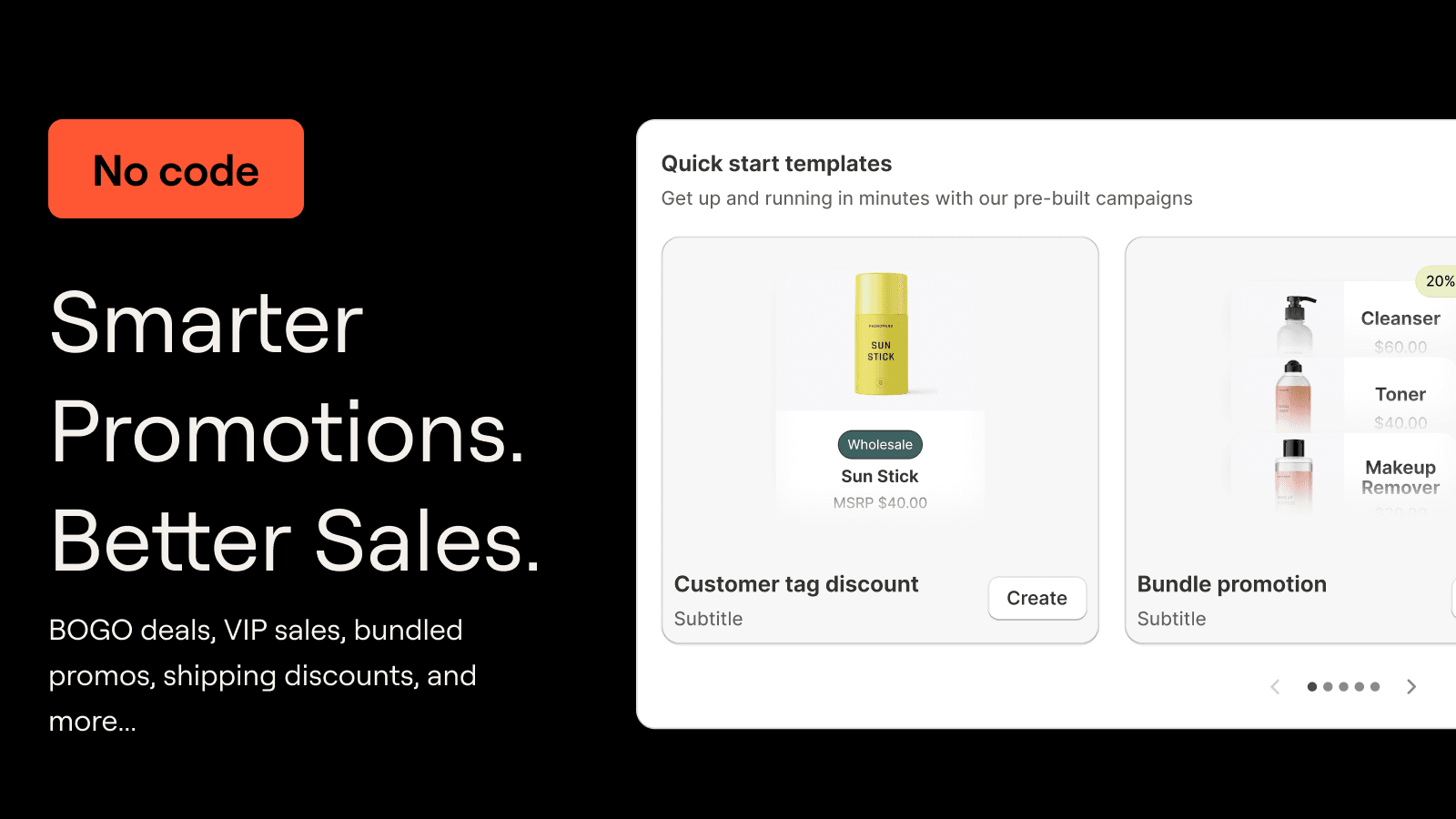 BOGO, VIP Sales, Promos, shipping discounts, and more