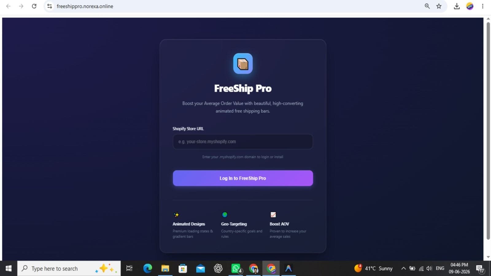 First look of my app.