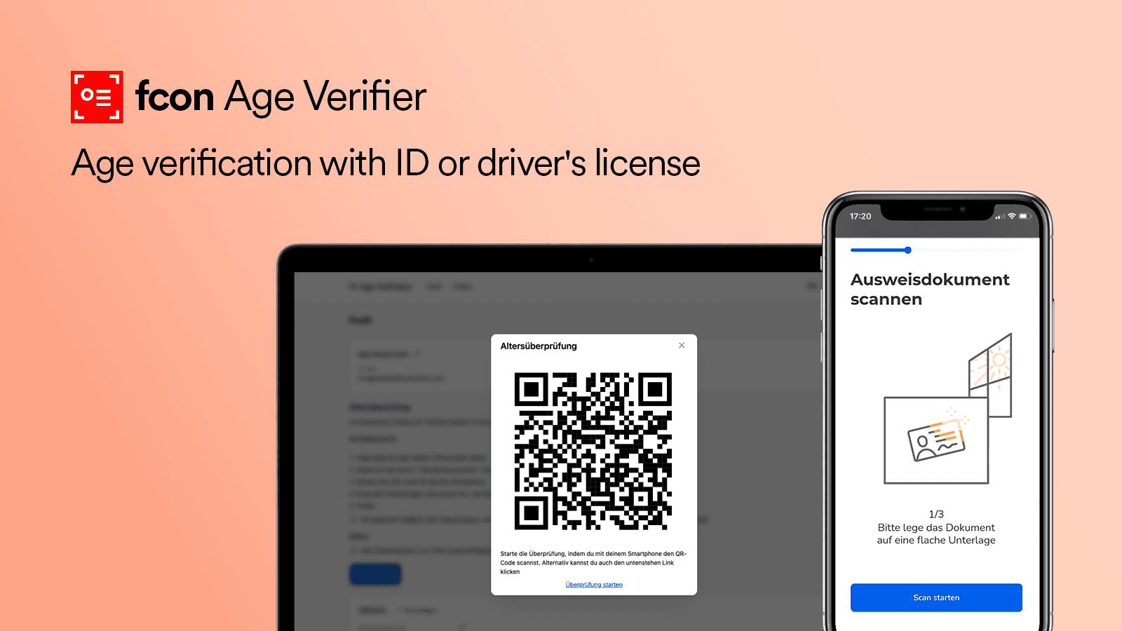 Example screenshot of the app and the associated verification