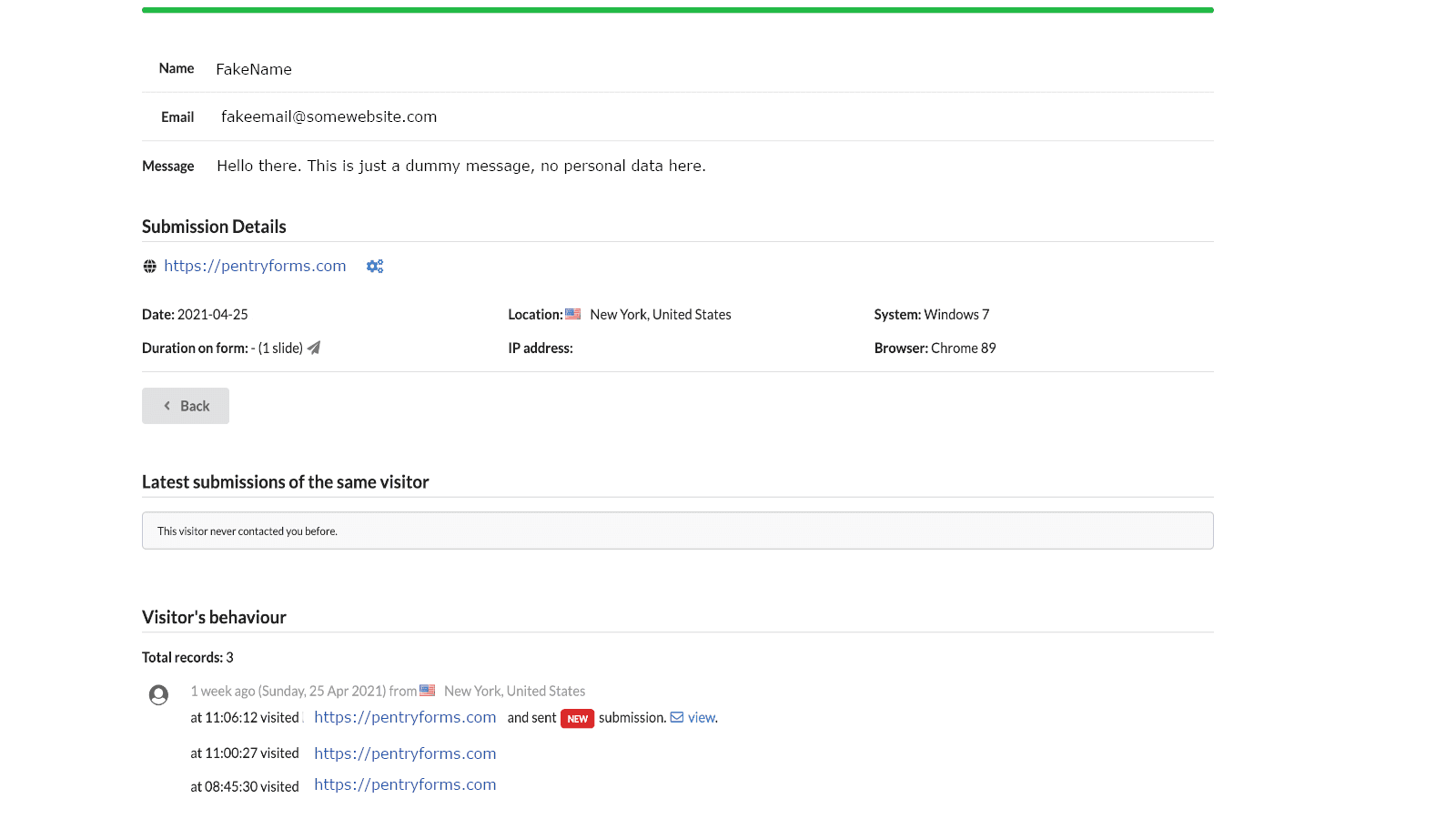 abandoned form recovery
