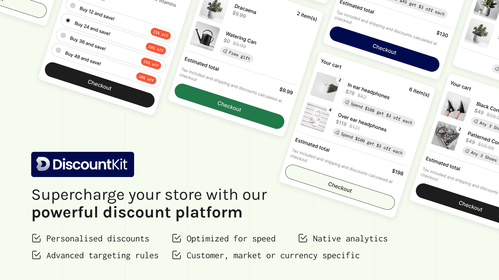 Discount Kit - volume discount functions and tiered pricing
