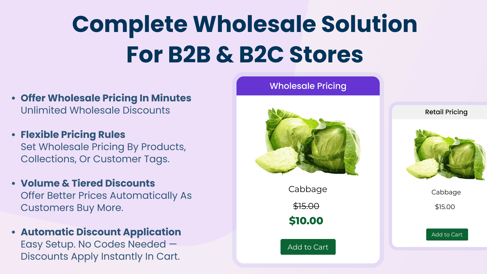 Simple wholesale pricing without Shopify Plus