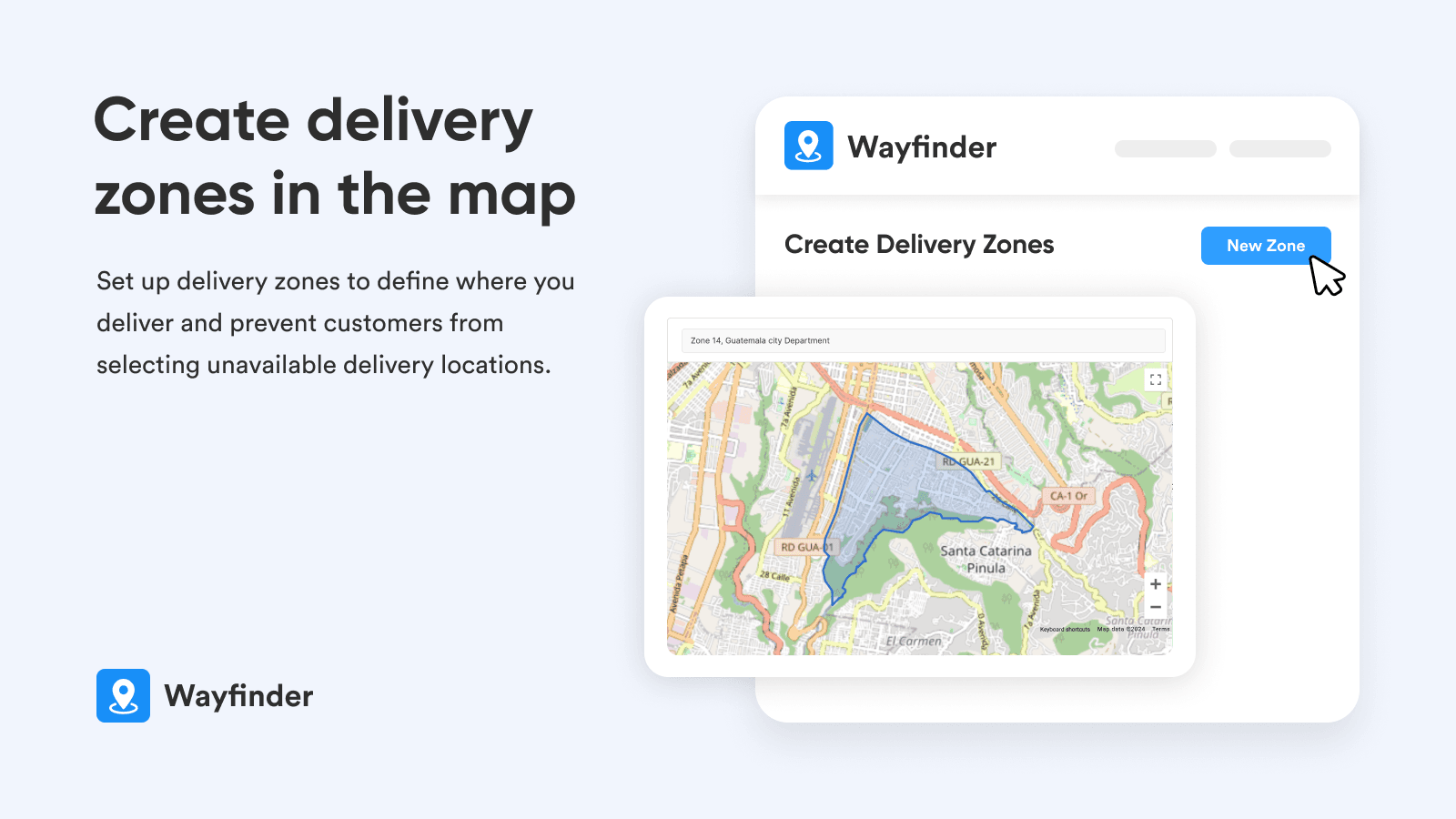 Create delivery zones in the map
