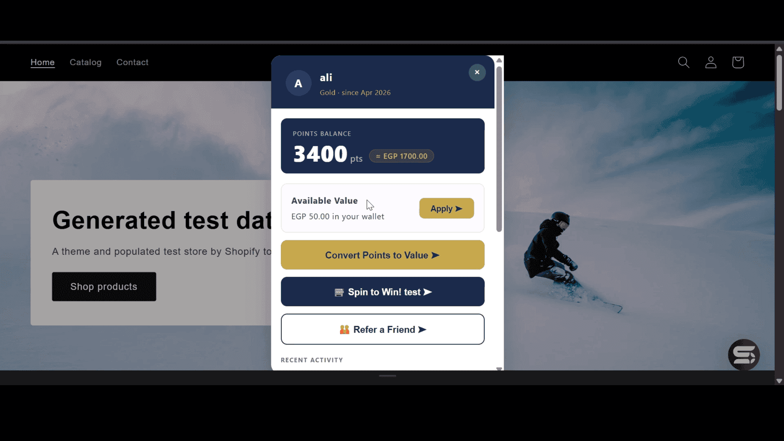 Store Front Widget