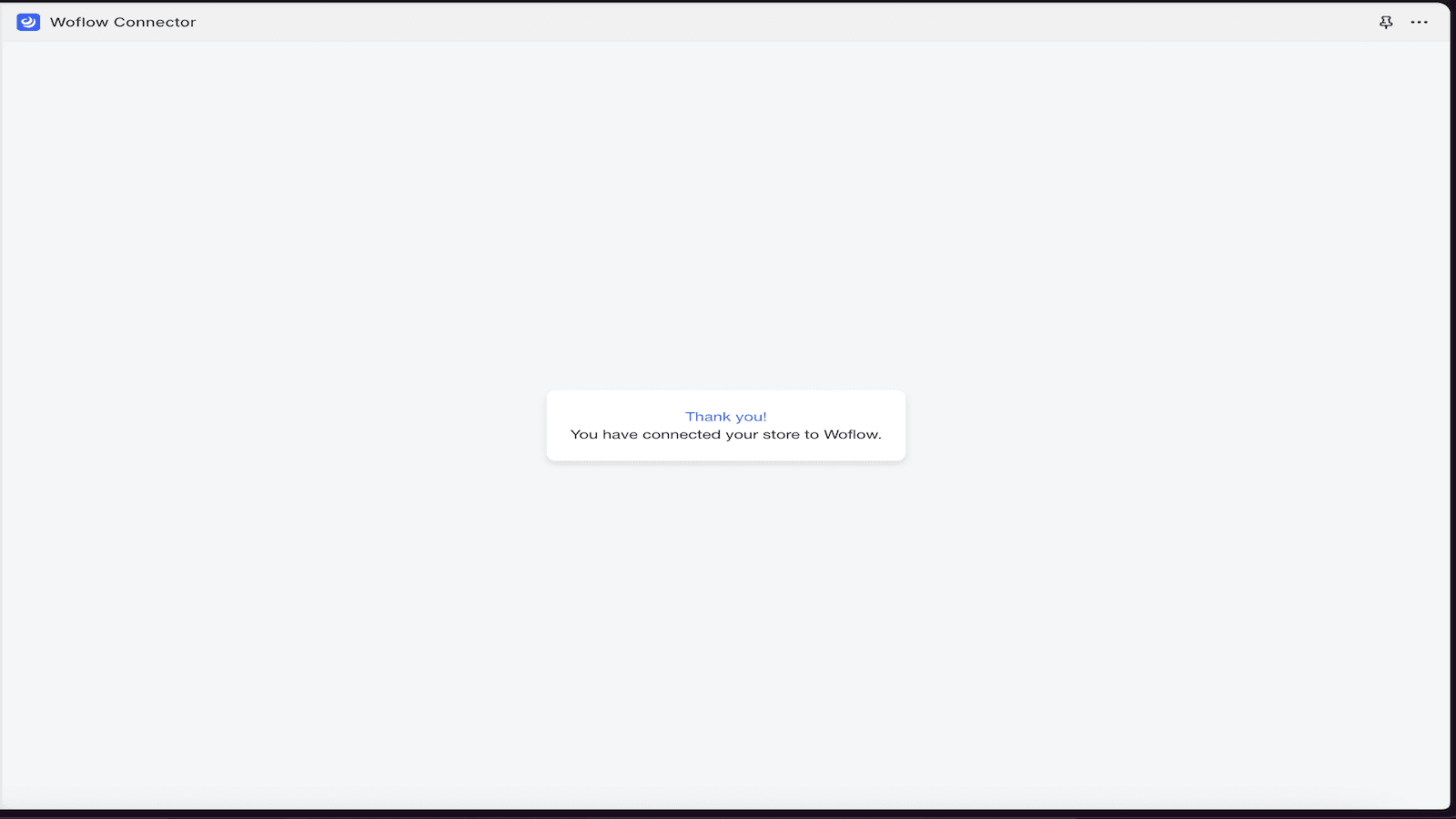 Woflow connector app installation