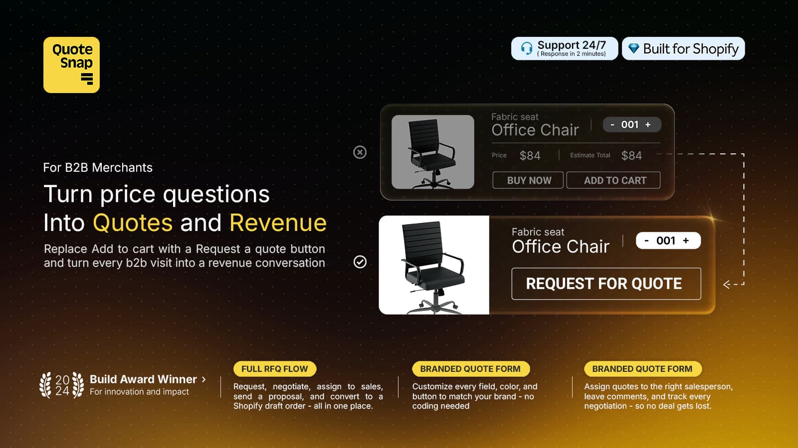 quote snap hide price on all page by contact form b2b