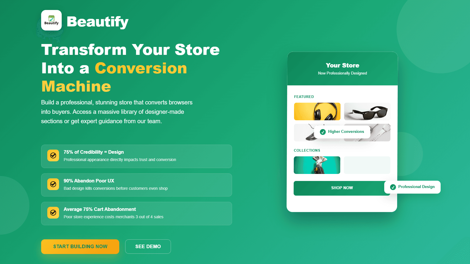 Let store designer professionals design your store