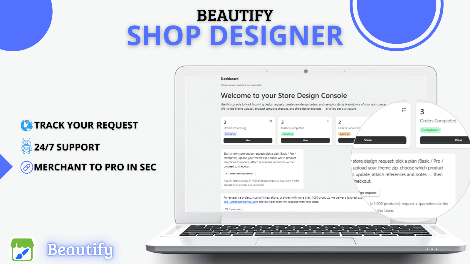 Let store designer professionals design your store