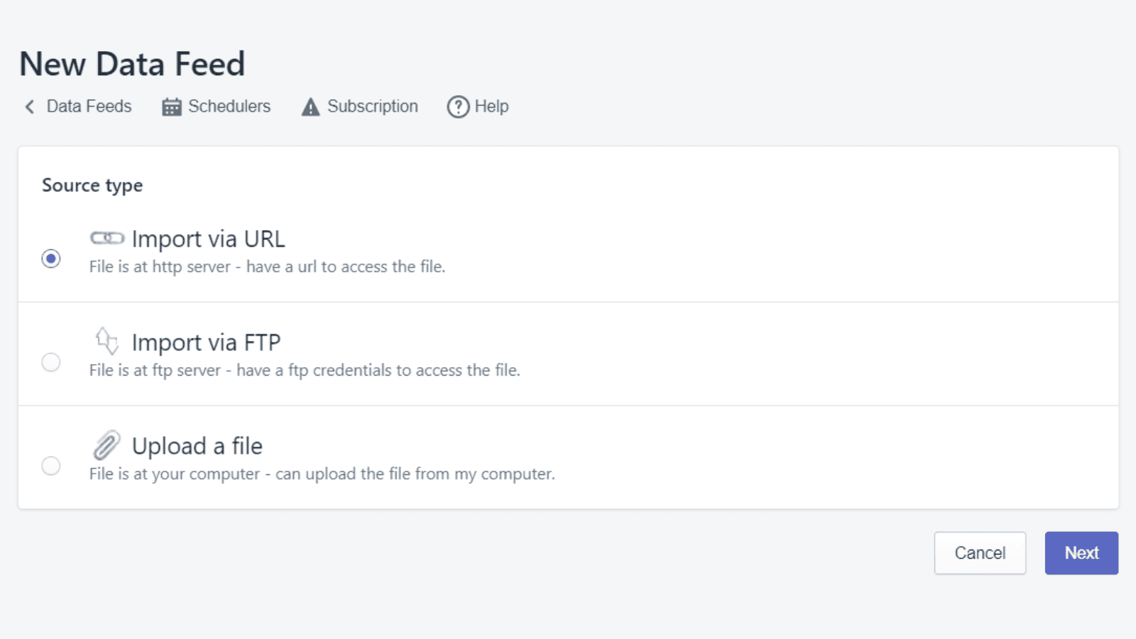 Add Inventory Feed - Moose Sync