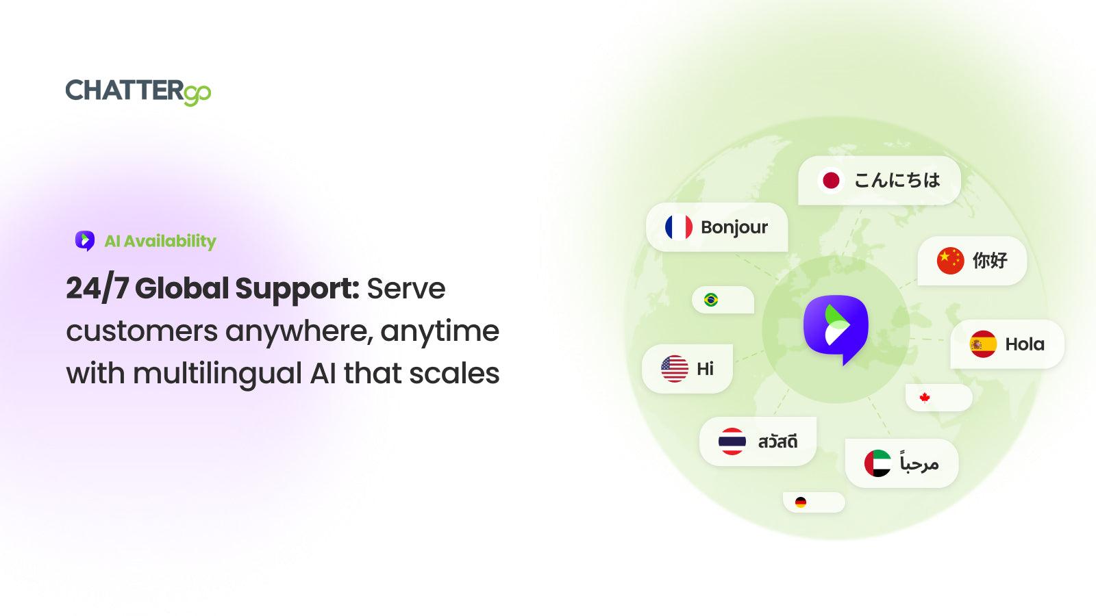 24/7 Global Support: Help customers anytime, anywhere