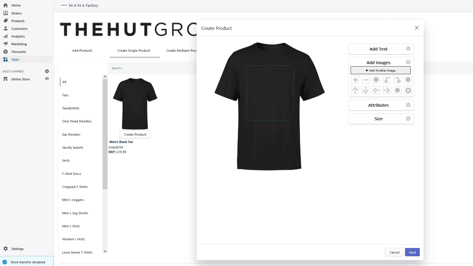 Create your custom products using the intuitive product designer