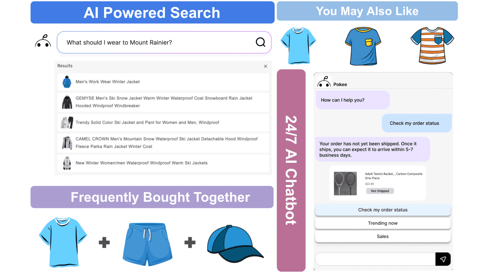 All-in-one AI Agent for search, chatbot, recommendations