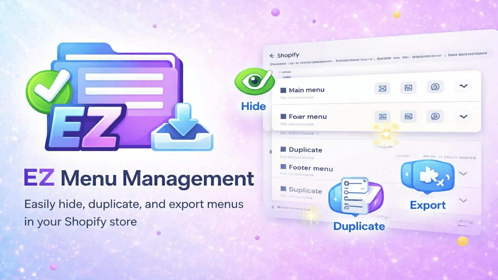 EZ Menu Management Banner