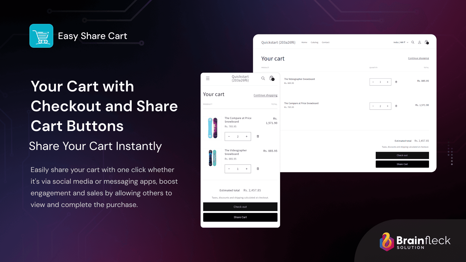 Easy Share Cart – Checkout & share carts instantly to boost sale