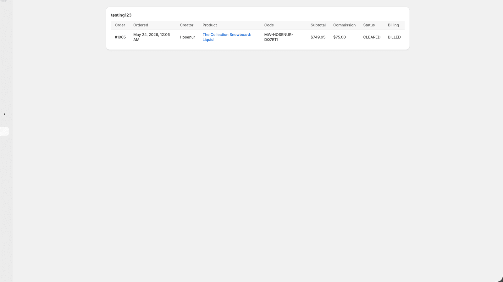Overview Page