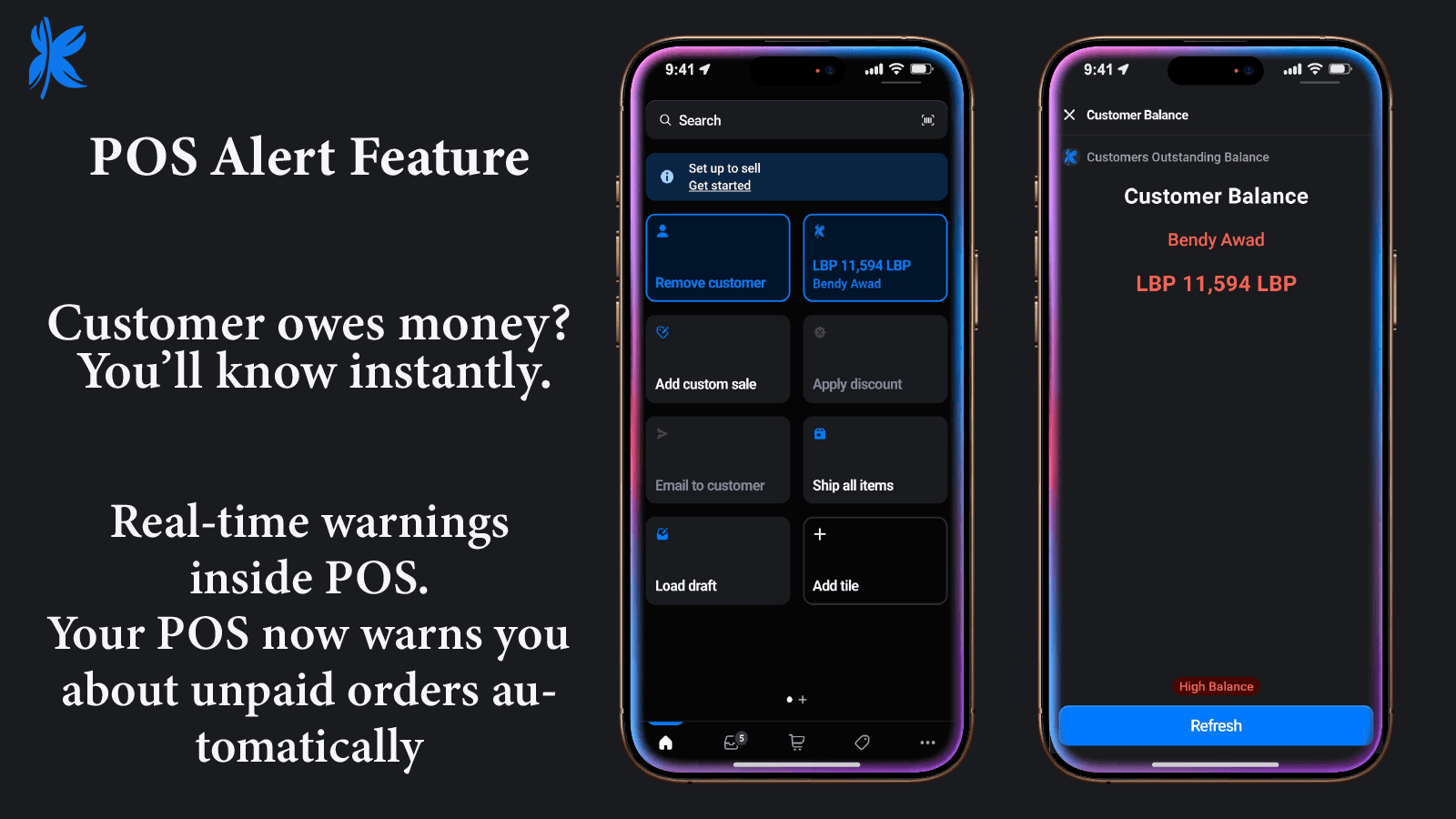 Pos Customer Outstanding Balance Warning