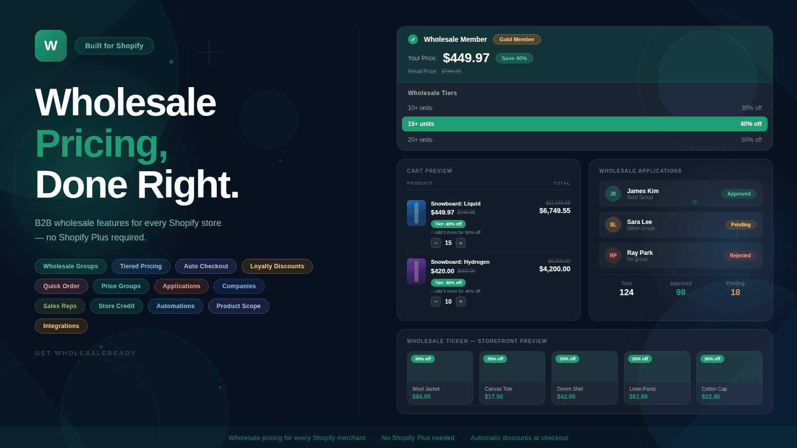 Get WholesaleReady — B2B & Wholesale Pricing for Shopify