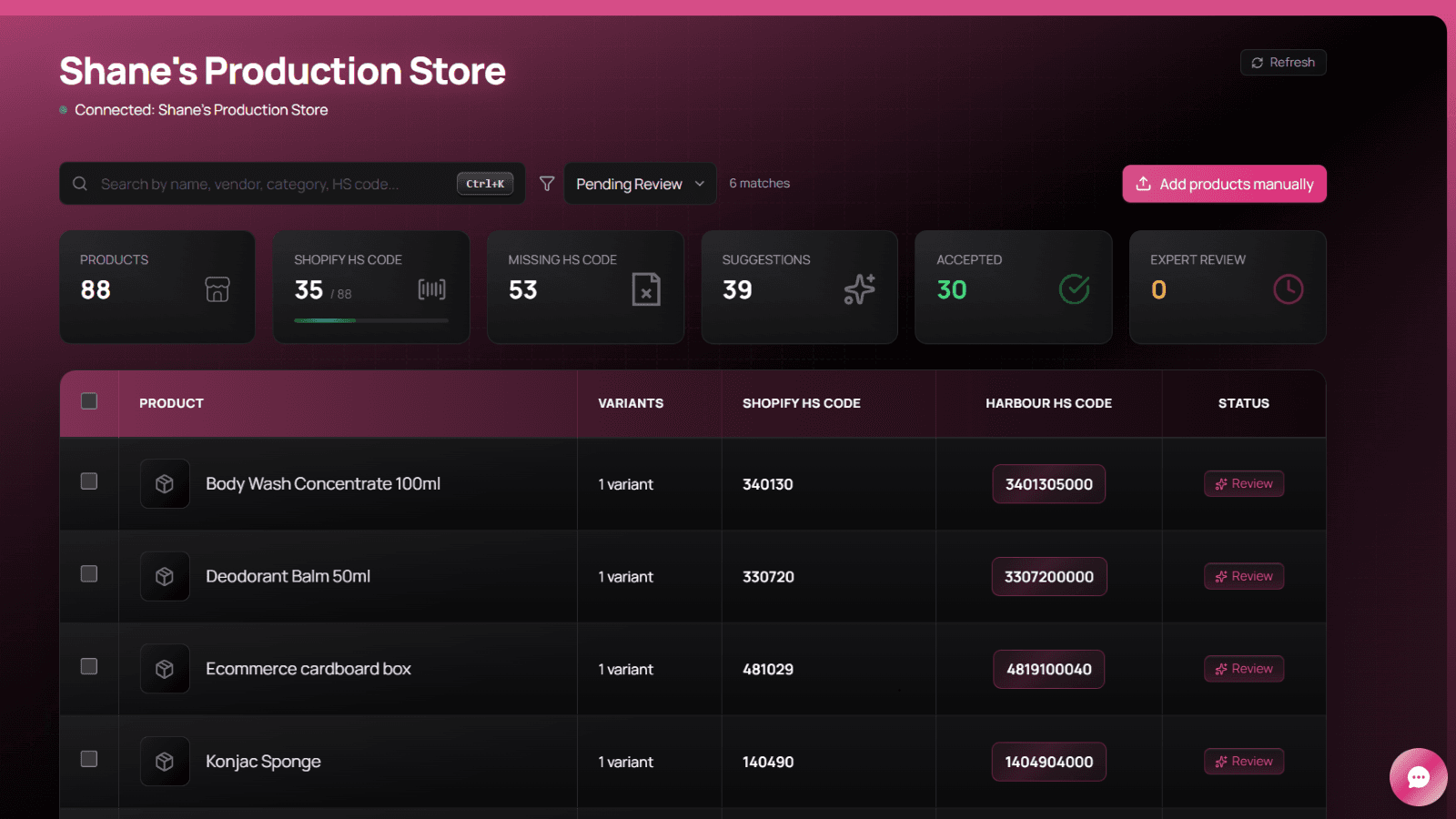 Harbour AI Dashboard