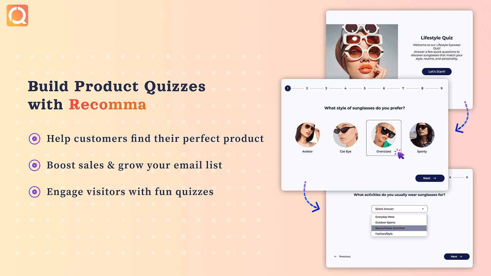 Product recommendation quizzes on Shopify