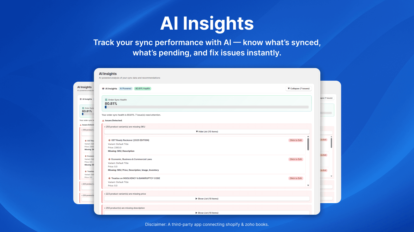 Integrates with Zoho Books